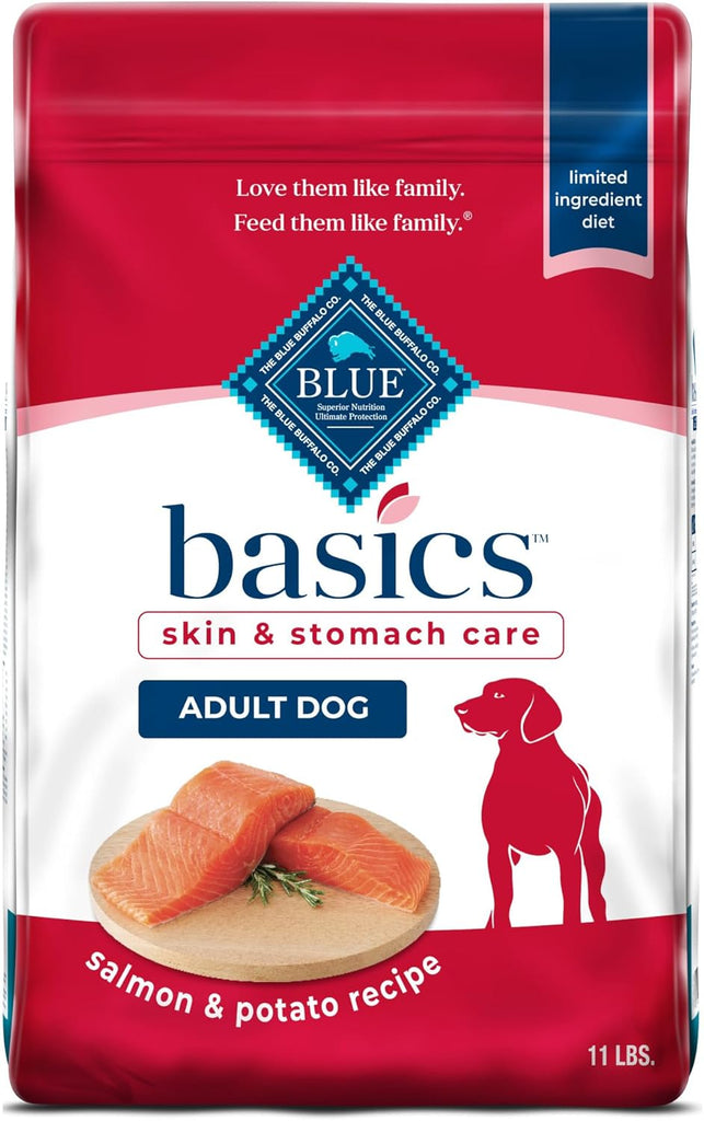 Blue Buffalo Basics Limited Ingredient Salmon & Potato Recipe Dry Dog Food, Skin & Stomach Care, 11-lb Bag My Store