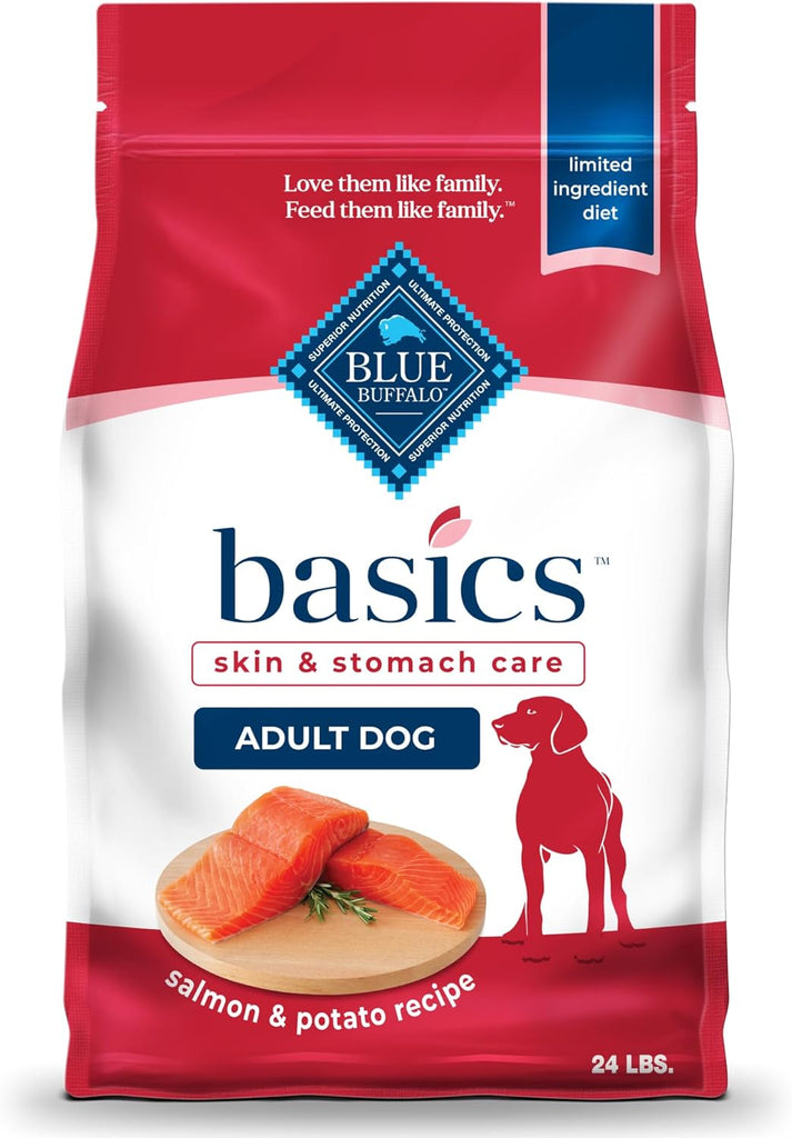 Blue Buffalo Basics Limited Ingredient Salmon Recipe Dog Food, Skin & Stomach Care, 24-lb Bag My Store