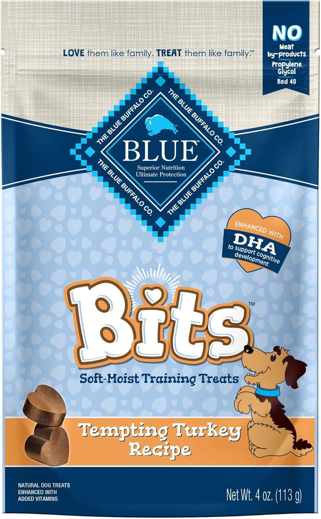 Blue Buffalo Bits Soft Dog Treats for Training, Enhanced with DHA, 4-oz Bag My Store