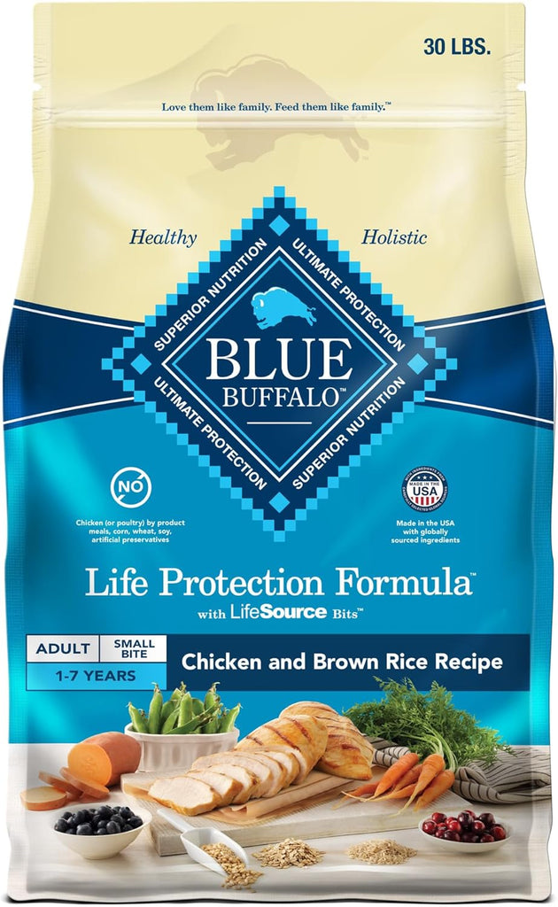 Blue Buffalo Life Protection Formula Adult Small Bite Dog Food, Chicken & Brown Rice, 30-lb Bag My Store