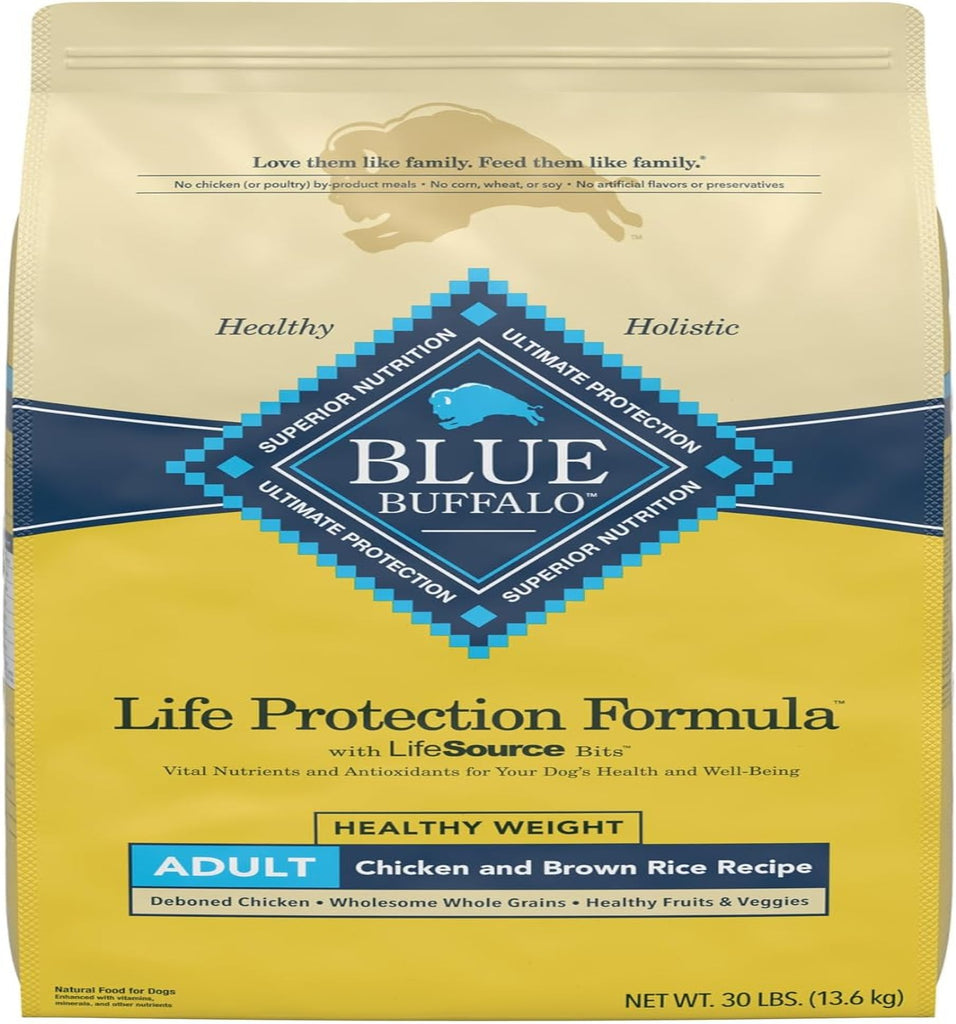 Blue Buffalo Life Protection Formula Natural Adult Healthy Weight Dry Dog Food, Chicken and Brown Rice 30 LB My Store