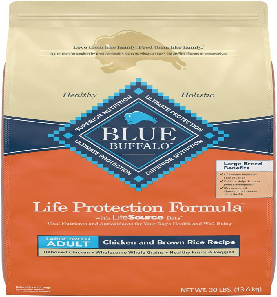 Blue Buffalo Life Protection Formula Natural Adult Large Breed Dry Dog Food, Chicken and Brown Rice 30 LB My Store