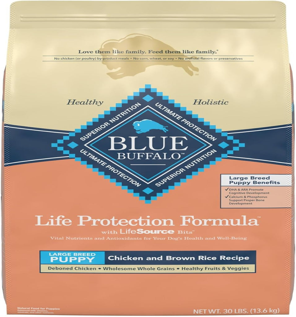 Blue Buffalo Life Protection Formula Natural Puppy Large Breed Dry Dog Food, Chicken and Brown Rice 30 LB My Store