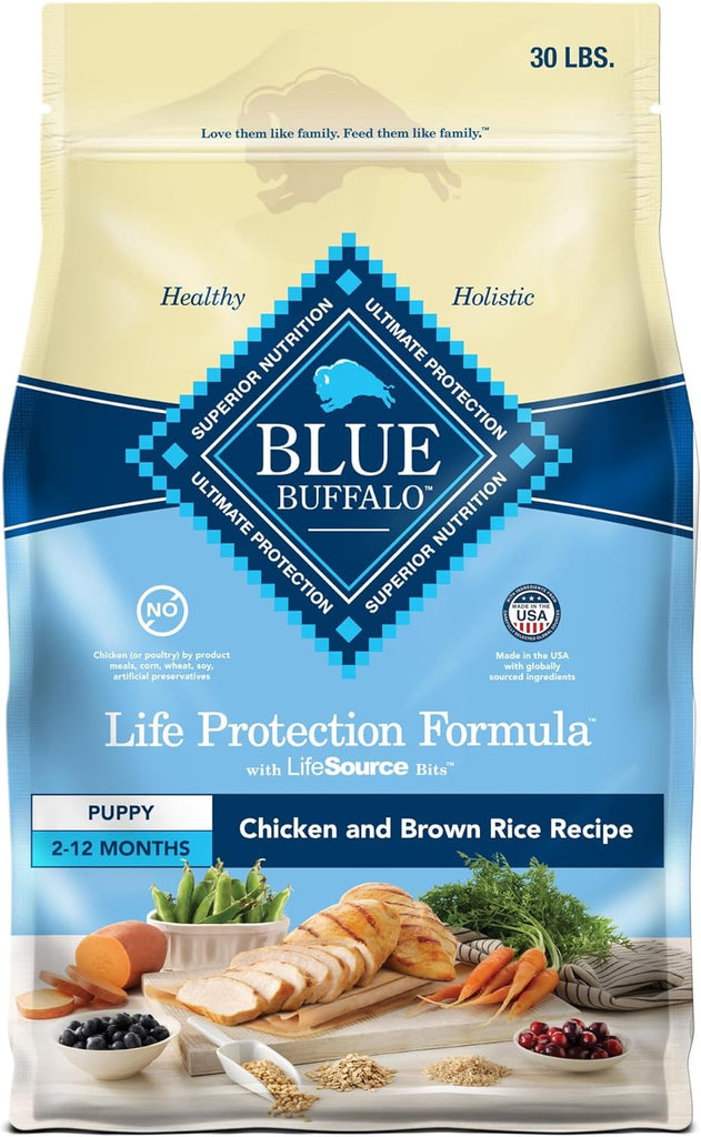 Blue Buffalo Life Protection Puppy Dry Dog Food, Chicken & Brown Rice, 30 lb Bag My Store