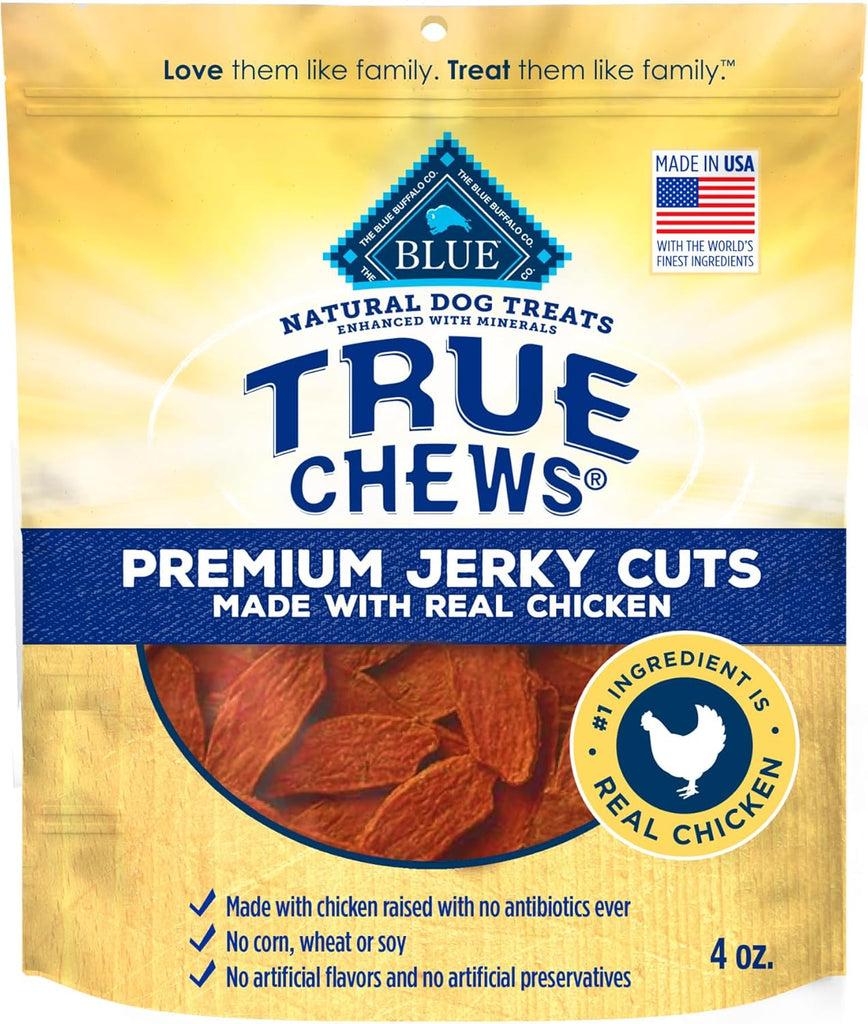 Blue Buffalo True Chews Premium Chicken Jerky Dog Treats, 4-oz Bag My Store