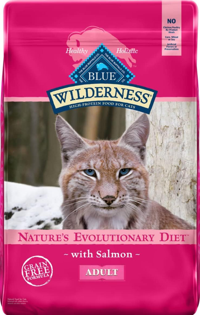Blue Buffalo Wilderness High-Protein Dry Cat Food for Adults, Salmon - 5 lb Bag My Store