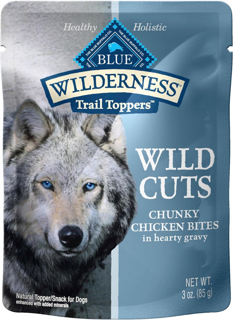Blue Buffalo Wilderness Trail Toppers, High Protein Wet Dog Food, Chicken Bites, 24-Pack My Store