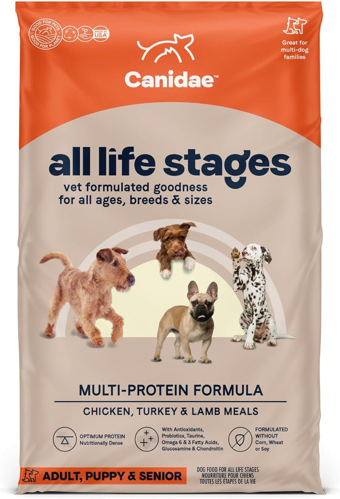 Canidae All Life Stages Multi-Protein Dry Dog Food, Chicken, Turkey & Lamb, 40-lb Bag My Store