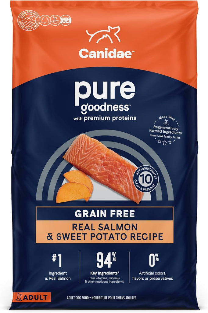 Canidae Pure Real Salmon & Sweet Potato Recipe Adult Dog Food, 22-lb Bag My Store