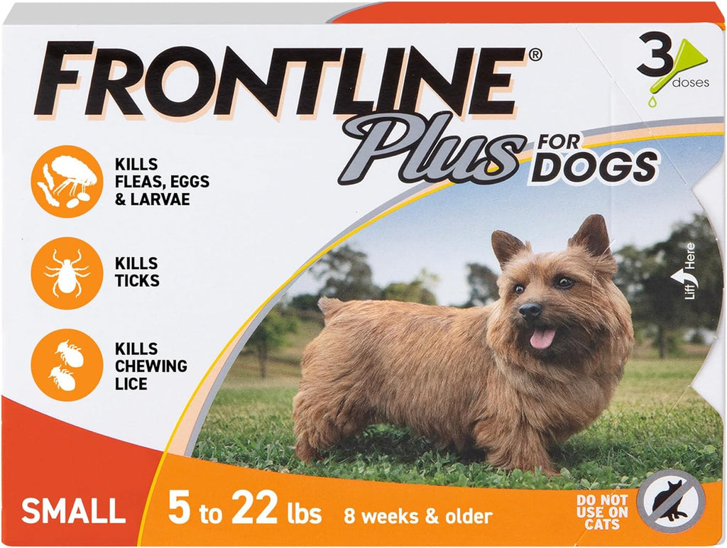 Frontline Plus Flea & Tick Treatment for Small Dogs 5-22 lbs, 3-Month Supply My Store