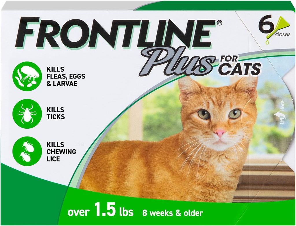 Frontline Plus Flea and Tick Treatment for Cats, Over 1.5 lbs, 6 Doses My Store