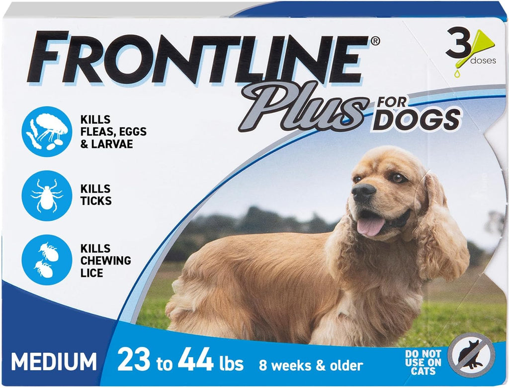 Frontline Plus Flea and Tick Treatment for Medium Dogs (23-44 lbs), 3 Doses My Store