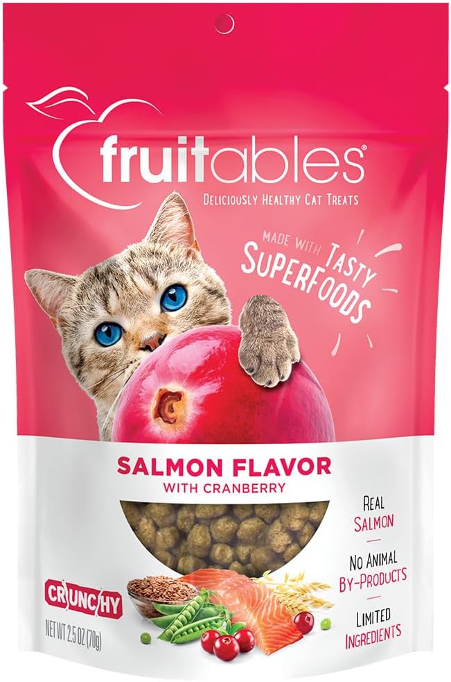 Fruitables Crunchy Cat Treats – Low Calorie, High Protein, Salmon & Cranberry Flavor, 2.5 oz My Store