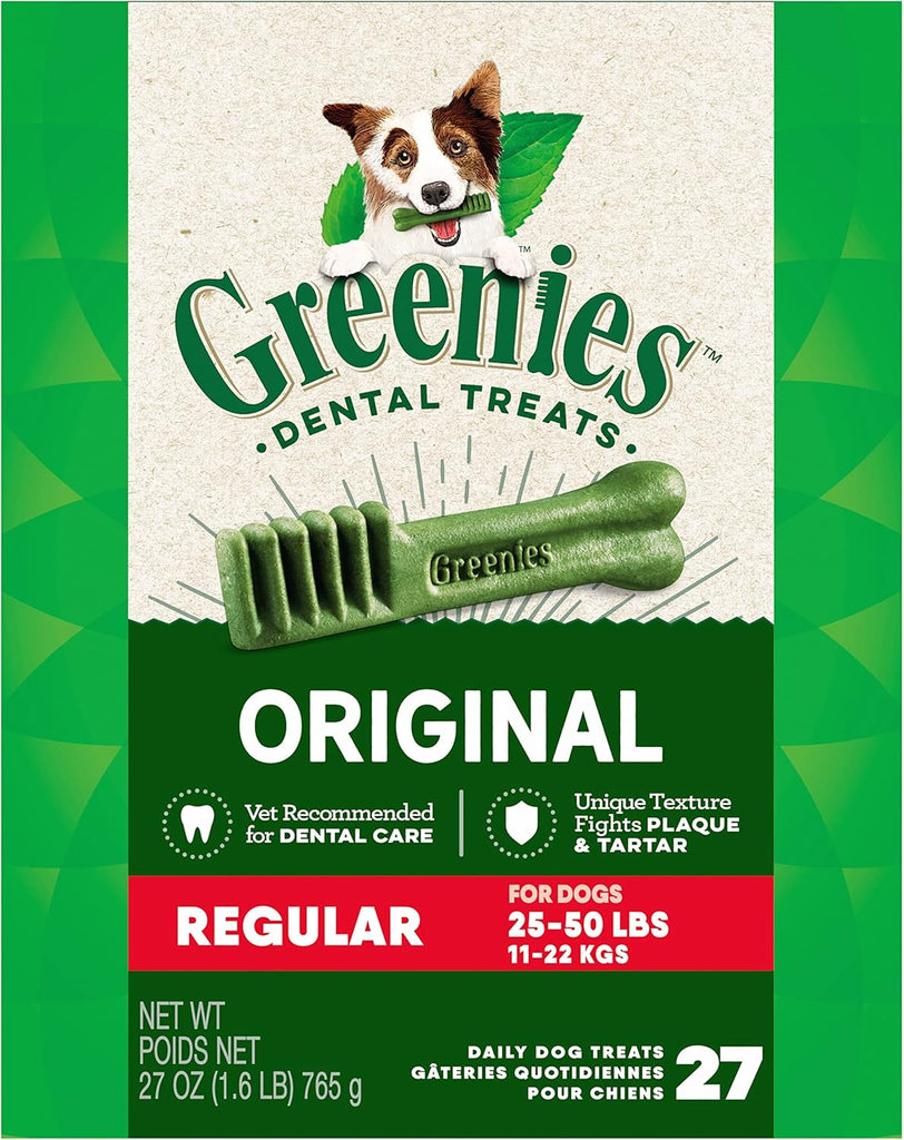 Greenies Regular Dog Dental Chews, 27 Count, 27 oz, Natural Oral Health Treats My Store