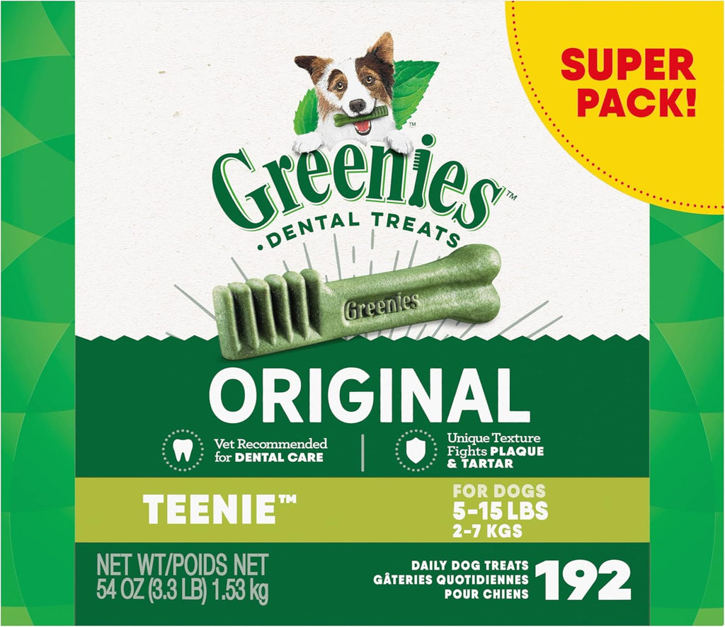 Greenies Teenie Natural Dental Care Dog Treats, 192 Treats, 54 oz My Store