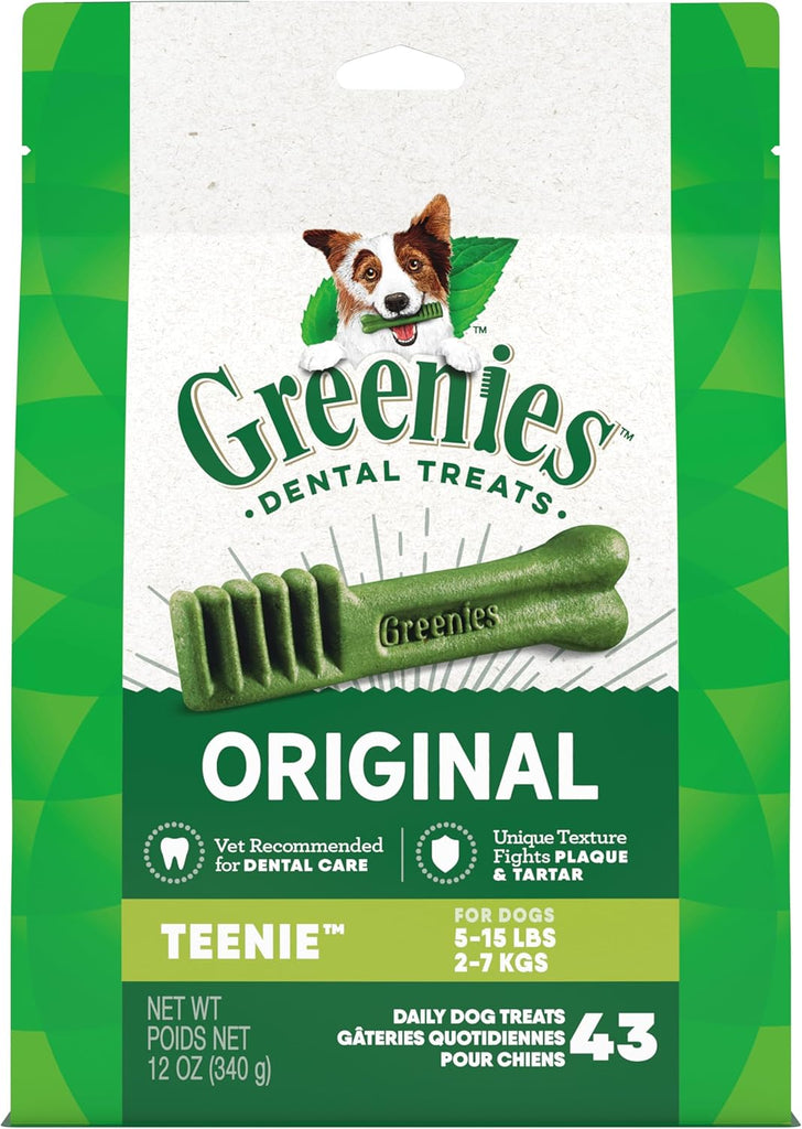 Greenies Teenie Natural Dental Care Dog Treats, 43 Treats, 12 oz My Store