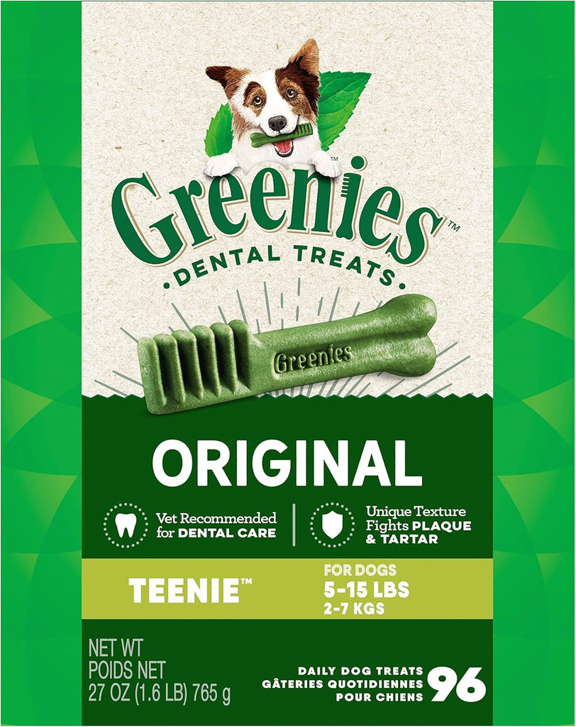 Greenies Teenie Natural Dental Dog Treats, 96 Treats, 27 oz My Store