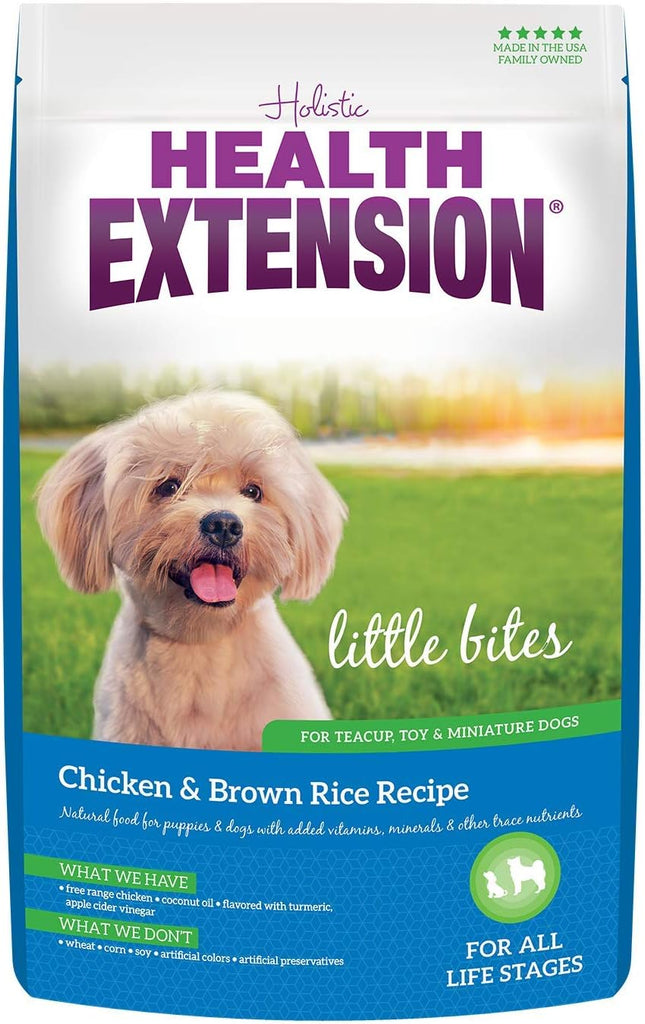 Health Extension Little Bites Chicken & Brown Rice Dog Food, Natural with Probiotics, 30-lb Bag My Store
