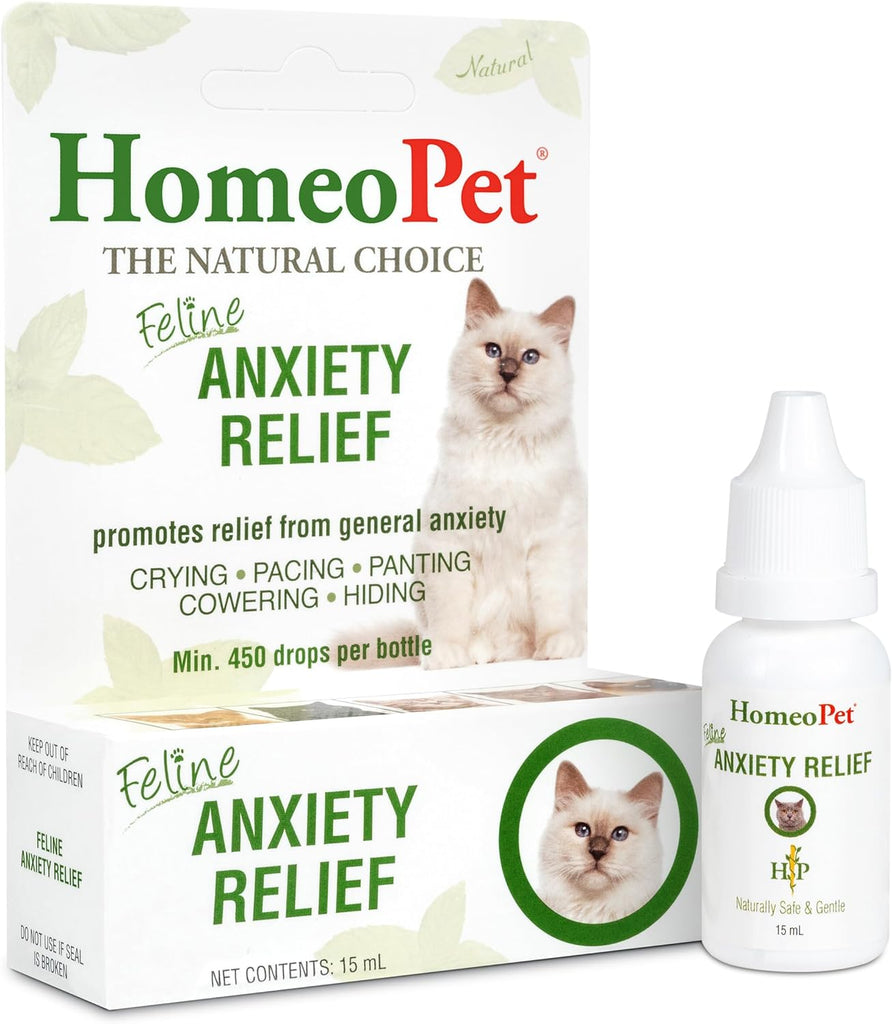 HomeoPet Feline Anxiety Support, Natural Stress Relief Supplement for Cats, 15ml My Store