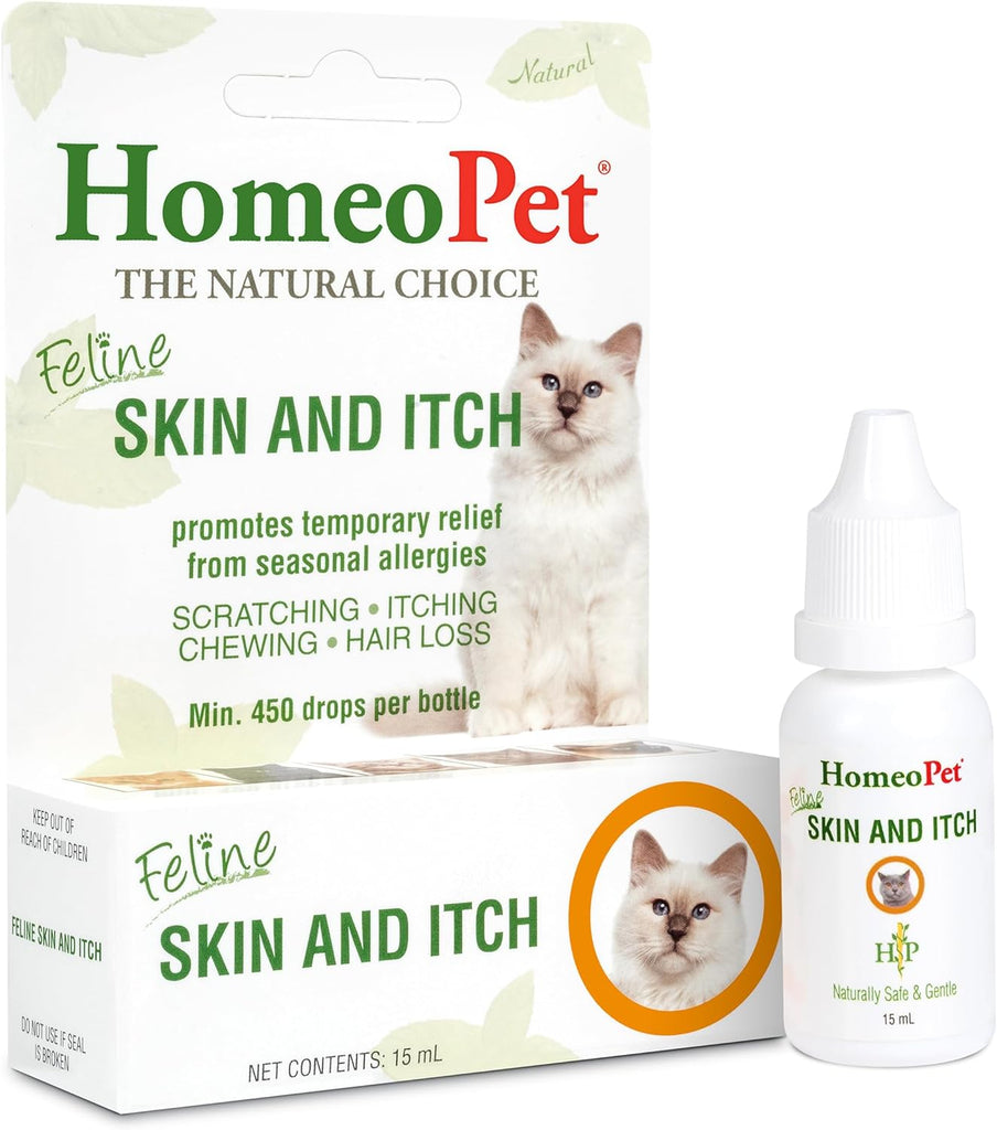 HomeoPet Feline Skin Itch Relief, Natural Supplement for Itchy Skin in Cats, 15ml My Store