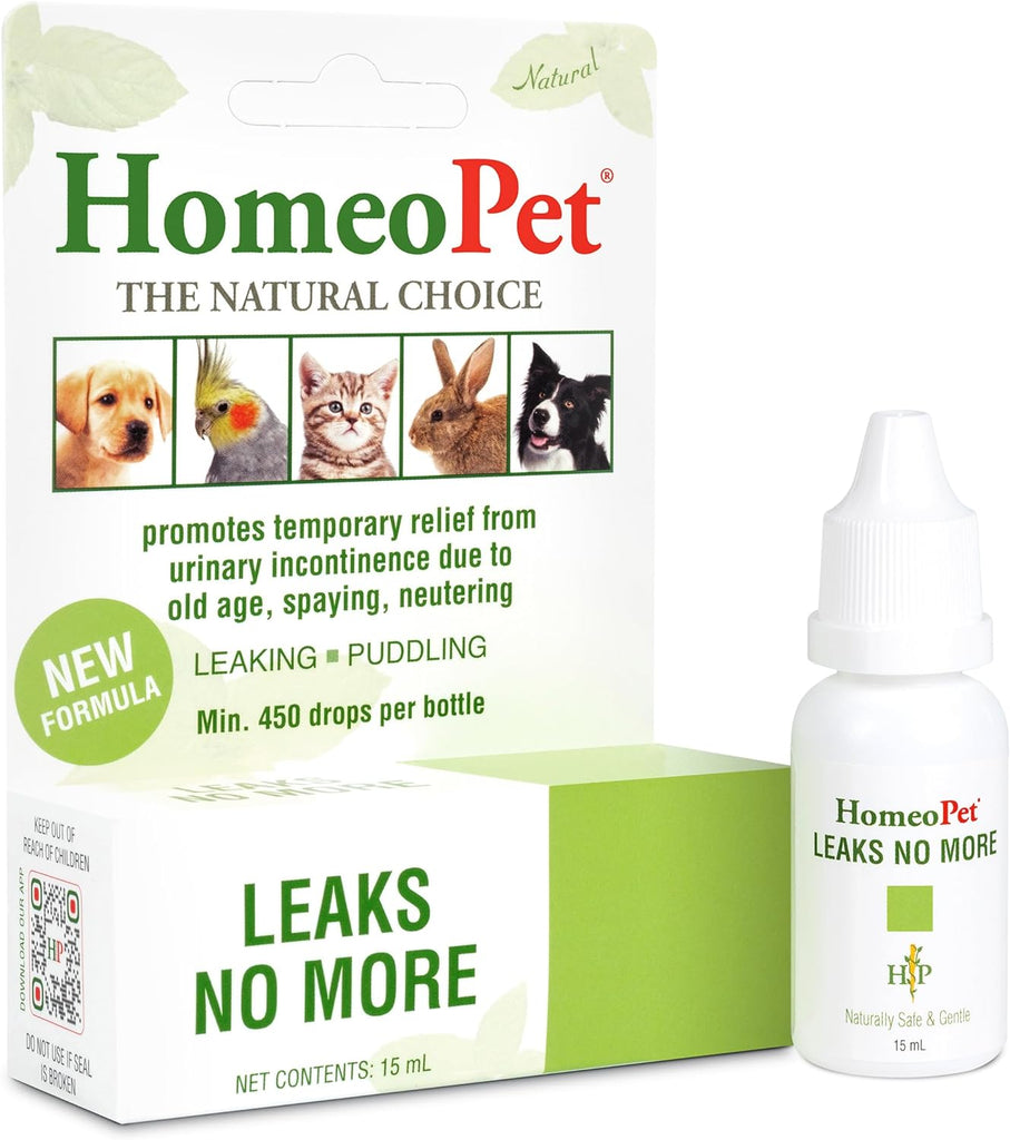 HomeoPet Leaks No More, Natural Incontinence Relief for Dogs & Cats, 15ml My Store