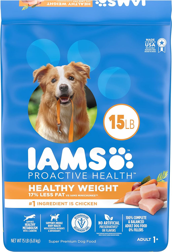 IAMS Adult Healthy Weight Control Dog Food with Real Chicken, 15-lb Bag My Store