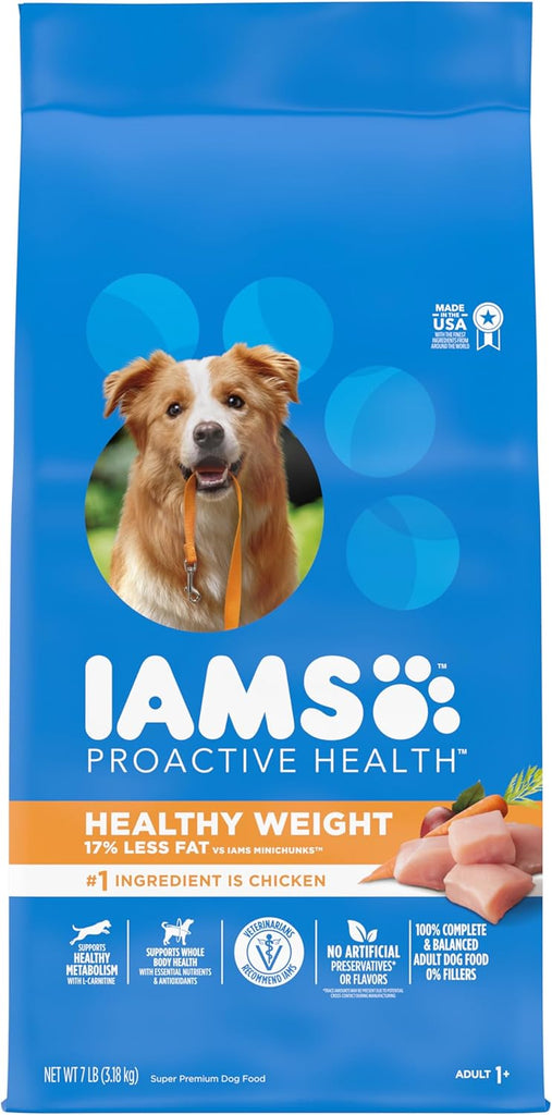 IAMS Healthy Weight Control Adult Dog Food with Real Chicken, 7-lb Bag My Store