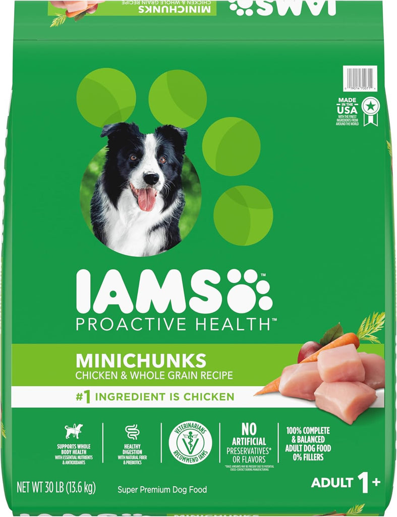 IAMS Minichunks Small Kibble High Protein Dog Food with Real Chicken, 30-lb Bag My Store