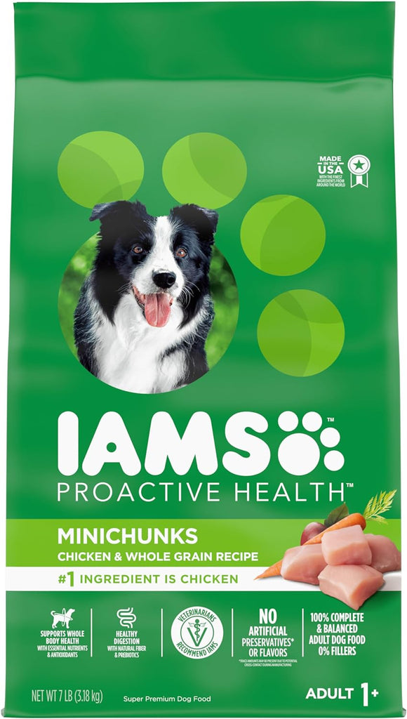 IAMS Minichunks Small Kibble High Protein Dog Food with Real Chicken, 7-lb Bag My Store