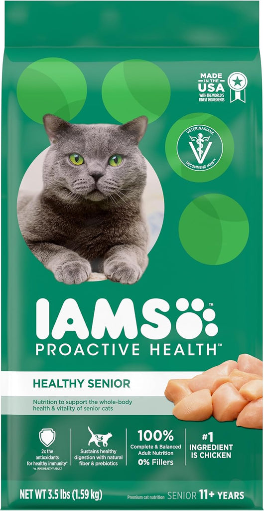 IAMS Proactive Health Healthy Senior Dry Cat Food with Chicken - 3.5 lb Bag My Store