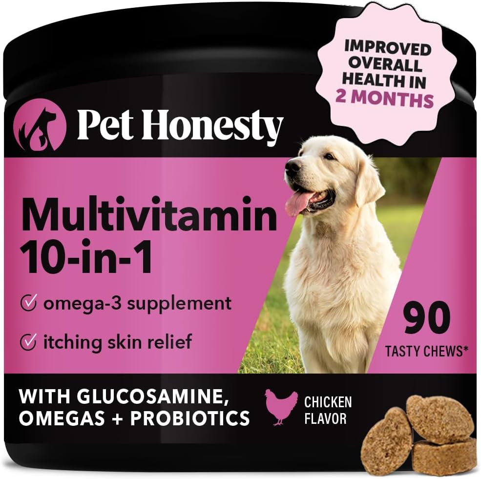 Pet Honesty Dog Multivitamin with Glucosamine, Omega, Probiotics & Skin Support My Store