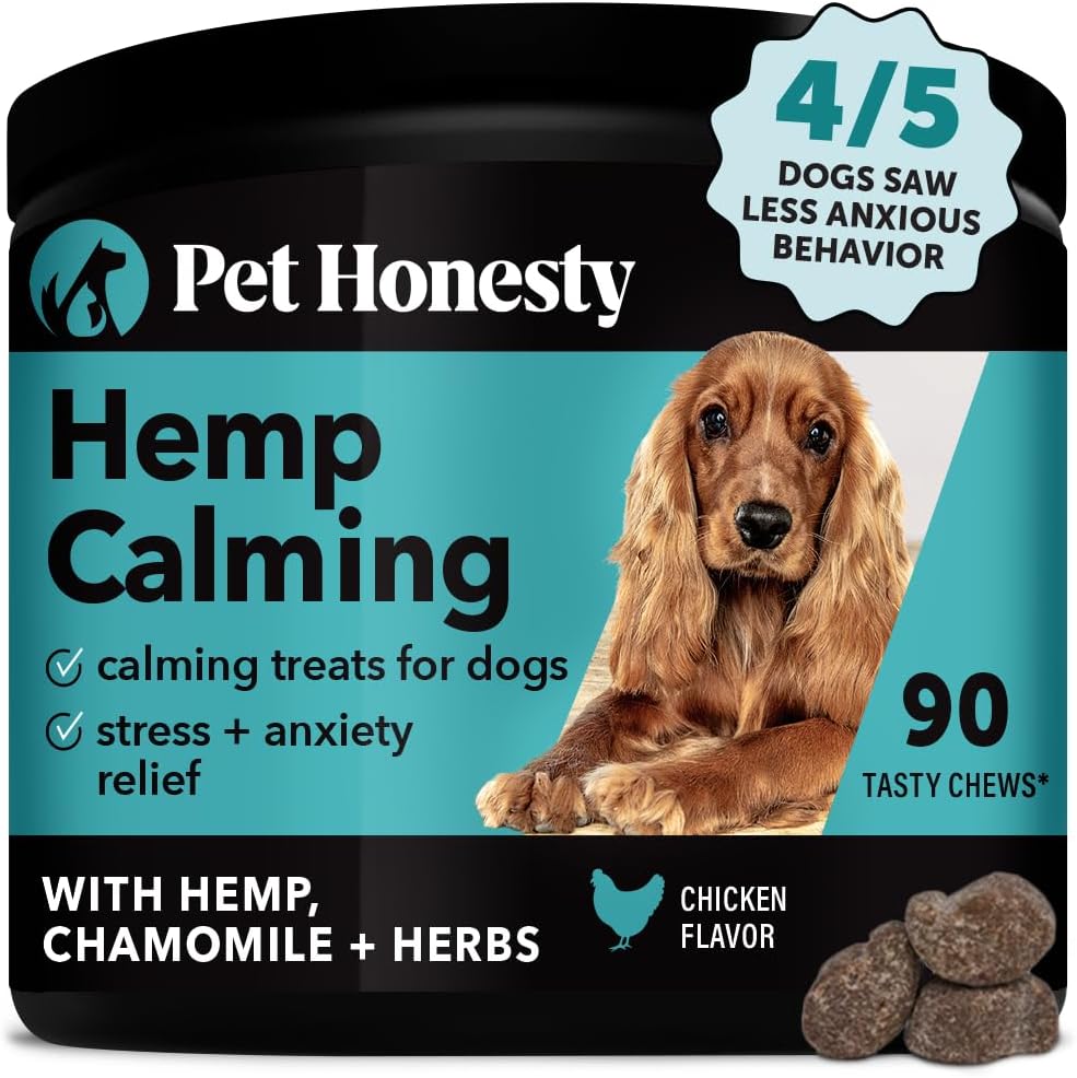 Pet Honesty Hemp Dog Calming Chews for Anxiety, Thunder, Fireworks - 90 Chicken-Flavor Chews My Store