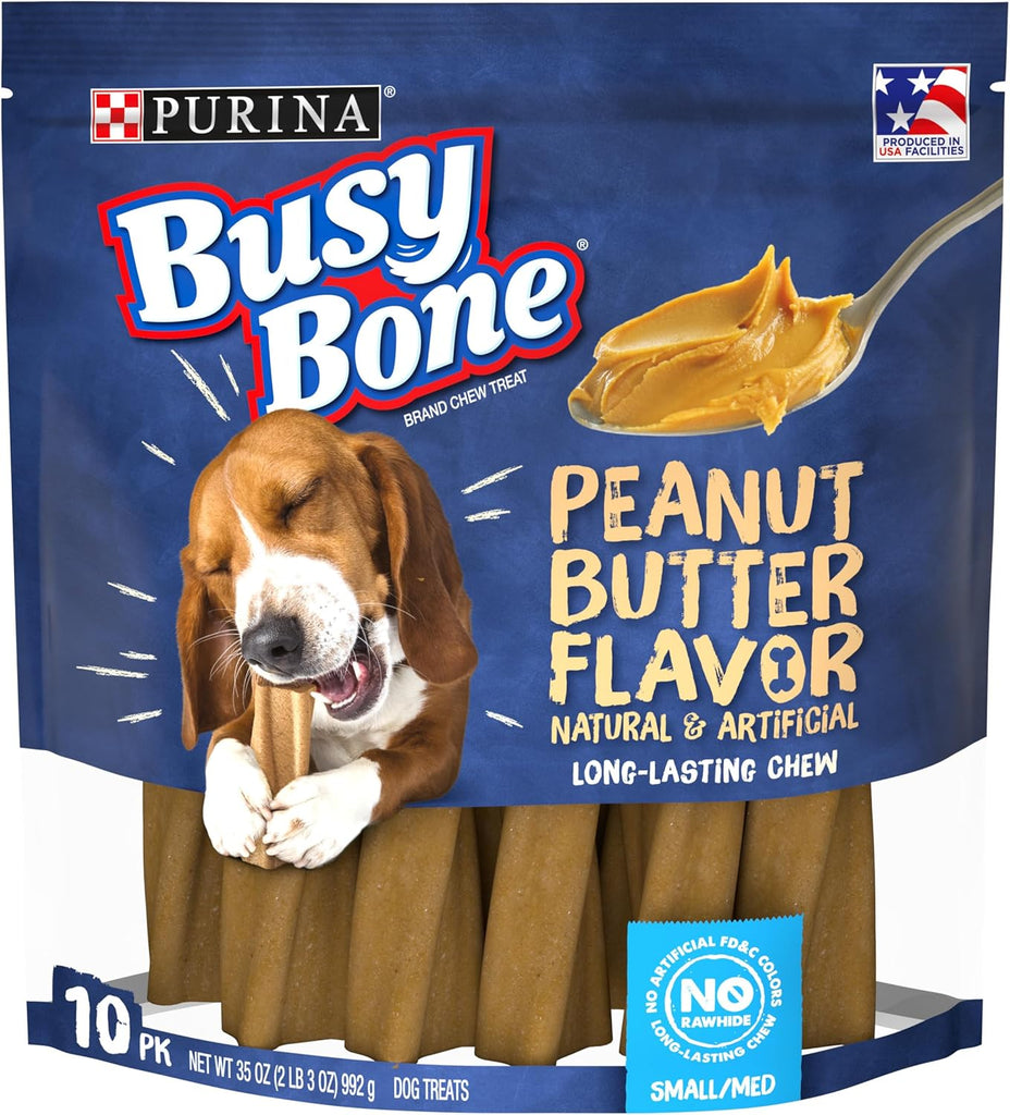 Purina Busy Bone Small/Medium Dog Chews, Peanut Butter Flavor, 10 Count My Store