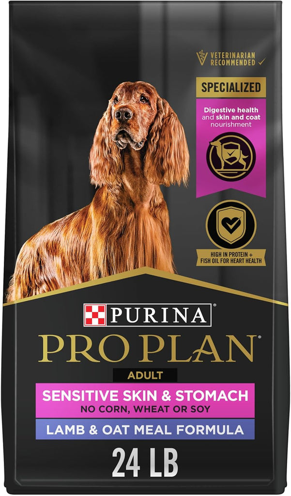 Purina Pro Plan Sensitive Skin & Stomach Dog Food, Lamb & Oatmeal Formula, 24 lb Bag My Store