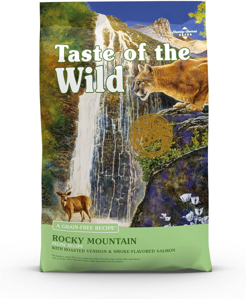 Taste of the Wild Rocky Mountain Grain-Free Dry Cat Food, Venison & Salmon - 5 lb Bag My Store