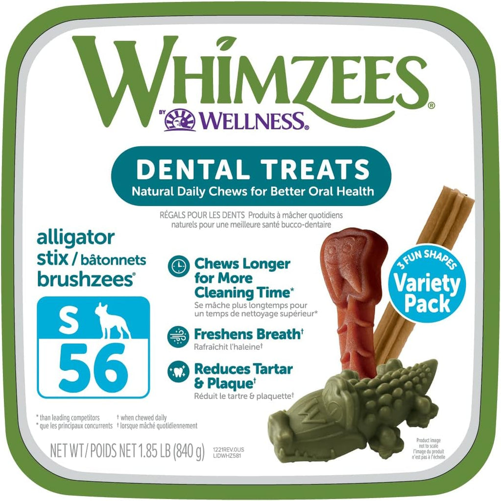 WHIMZEES Small Dental Chews Variety Box, Grain Free & Long Lasting, 56 Chews My Store